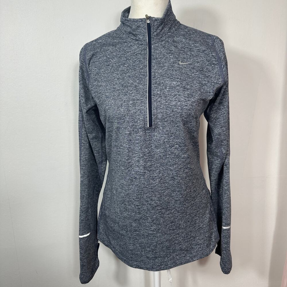 Nike Dri-Fit Running Pullover Women’s Small Blue 1/4 Zip Athletic Top Workout‎